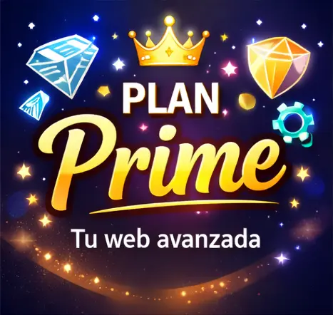 Plan Prime para empresas y negocios que necesitan una página web completa con funcionalidades avanzadas
